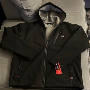 New Balance Men's Black and Gray Performance Jacket